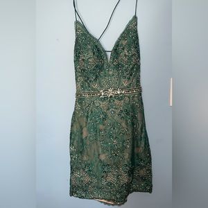 Sparkly Green Ellie Wilde Formal Dress